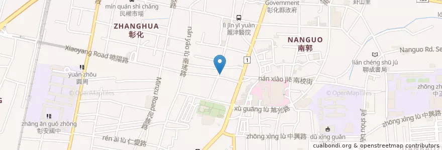 Mapa de ubicacion de 美牙堡 en Tayvan, 臺灣省, Changhua, 彰化市.