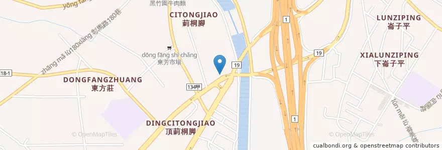 Mapa de ubicacion de 莿桐派出所 en Taiwan, Taiwan Province, Changhua County, Zhanghua City.