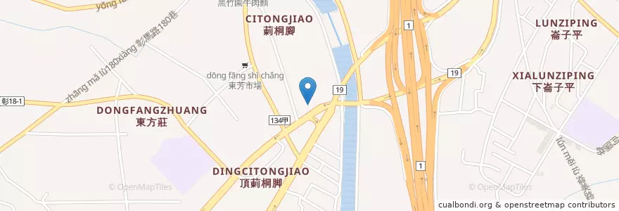 Mapa de ubicacion de 刺桐腳肉圓早餐 en 台湾, 台湾省, 彰化県, 彰化市.
