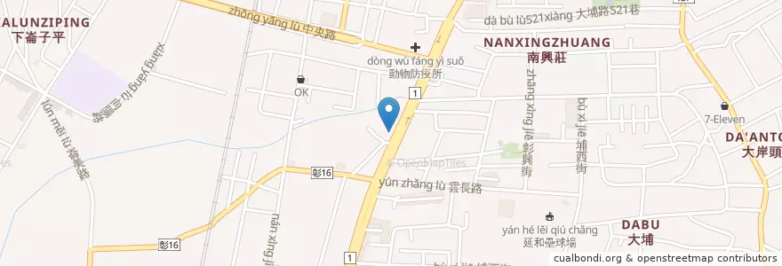 Mapa de ubicacion de 兆豐國際商業銀行 en Taiwan, Provincia Di Taiwan, Contea Di Changhua, Changhua.