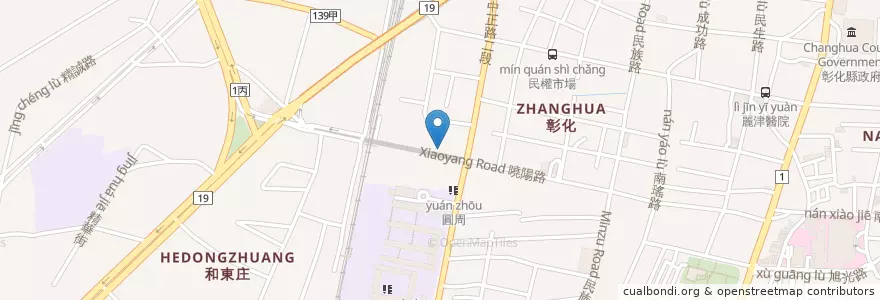 Mapa de ubicacion de 陳建宏皮膚科 en Taiwan, 臺灣省, 彰化縣, 彰化市.
