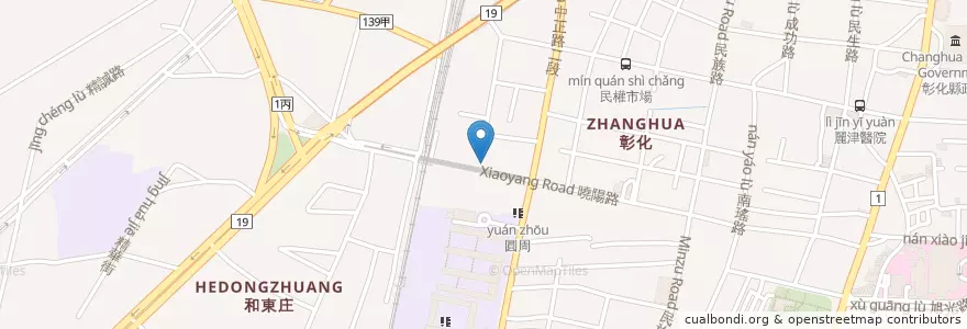 Mapa de ubicacion de 菩提中醫診所 en Taiwan, Provincia Di Taiwan, Contea Di Changhua, Changhua.
