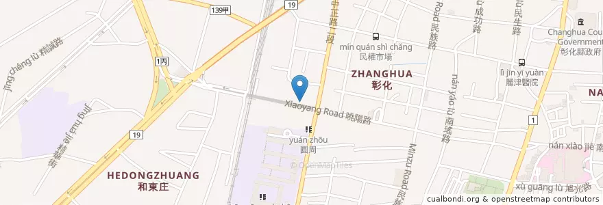 Mapa de ubicacion de 宏欣牙醫診所 en Taiwán, Provincia De Taiwán, Condado De Changhua, 彰化市.