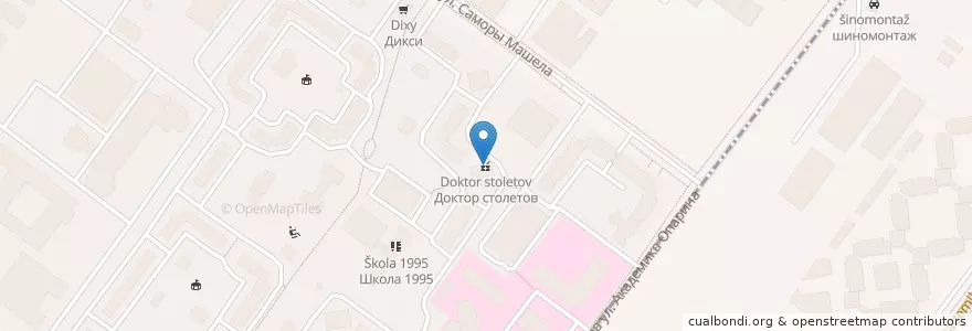 Mapa de ubicacion de Доктор Столетов en Russia, Distretto Federale Centrale, Москва, Юго-Западный Административный Округ, Обручевский Район.