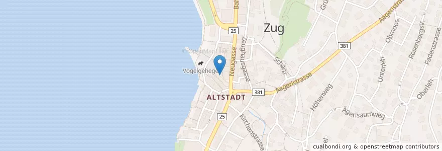 Mapa de ubicacion de Widder en Suiza, Zug, Zug.