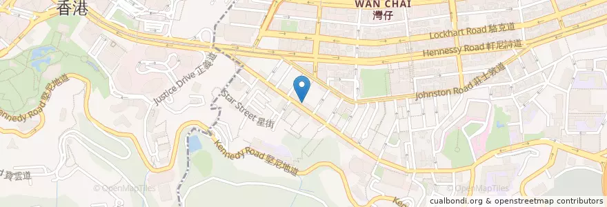 Mapa de ubicacion de La crêperie en 중국, 광둥성, 홍콩, 홍콩섬, 신제, 灣仔區 Wan Chai District.