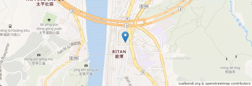 Mapa de ubicacion de 路易沙 en Taiwan, 新北市, 新店區.