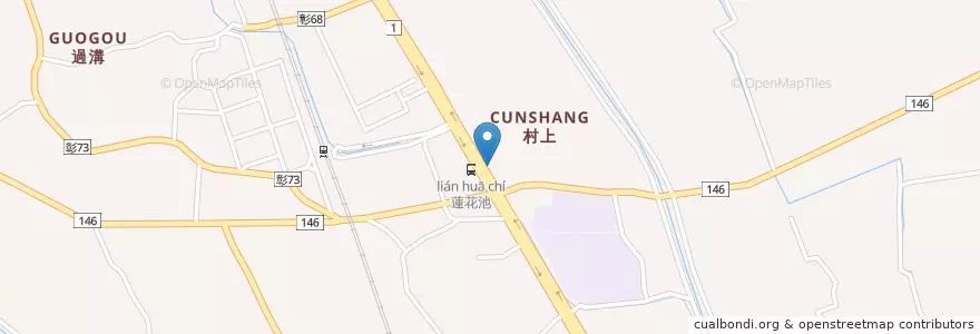 Mapa de ubicacion de 小時候大餅 en Taiwan, Taiwan, Landkreis Changhua, 大村鄉.