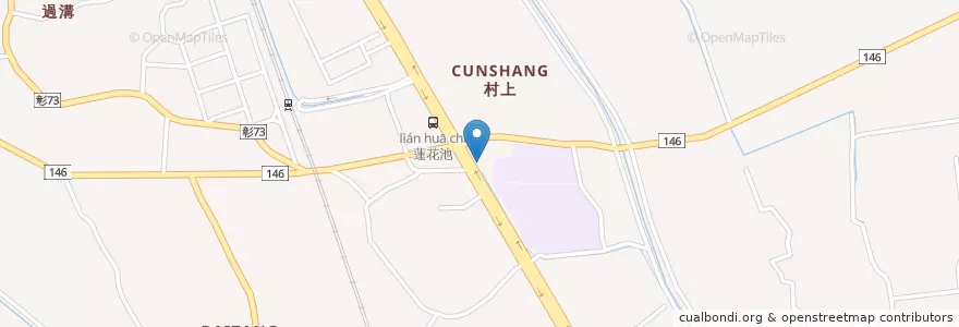 Mapa de ubicacion de 甲一飯包 en Taiwan, Provincia Di Taiwan, Contea Di Changhua, 大村鄉.