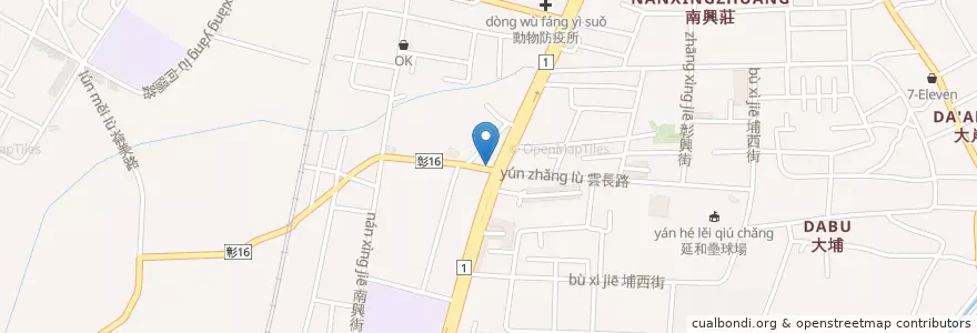Mapa de ubicacion de 早安美之城 en Tayvan, 臺灣省, Changhua, 彰化市.