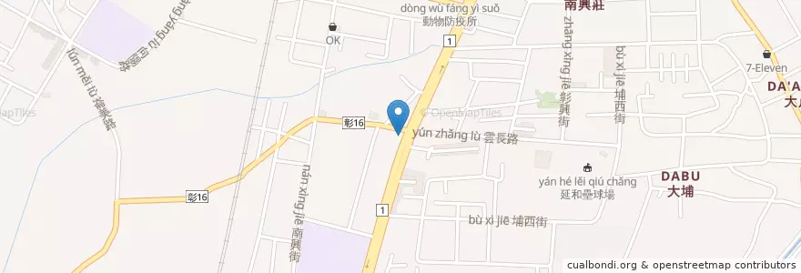 Mapa de ubicacion de 美又美早餐店 en 臺灣, 臺灣省, 彰化縣, 彰化市.