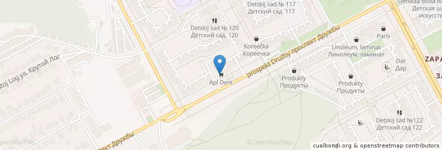 Mapa de ubicacion de Apl Dent en Rússia, Distrito Federal Central, Oblast De Kursk, Курский Район, Городской Округ Курск.