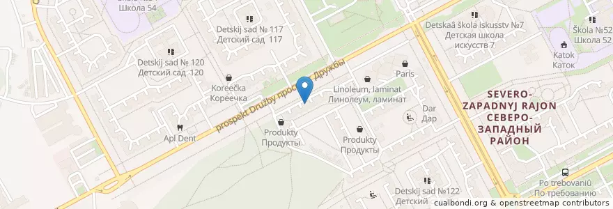 Mapa de ubicacion de Доктор АЙболит en Russland, Föderationskreis Zentralrussland, Oblast Kursk, Курский Район, Городской Округ Курск.