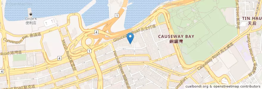 Mapa de ubicacion de 總統戲院 President Theatre en 中国, 広東省, 香港, 香港島, 新界, 灣仔區 Wan Chai District.
