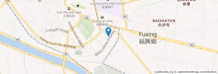 Mapa de ubicacion de 德先中醫診所 en 臺灣, 臺灣省, 彰化縣, 福興鄉.