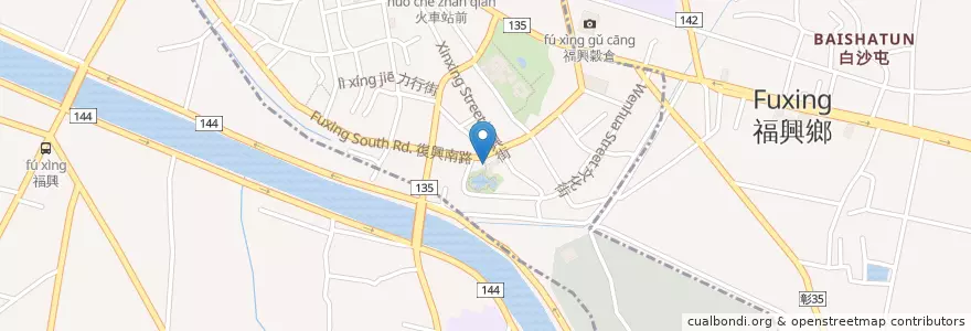 Mapa de ubicacion de 茄米酪咖啡館 en Tayvan, 臺灣省, Changhua, 福興鄉.