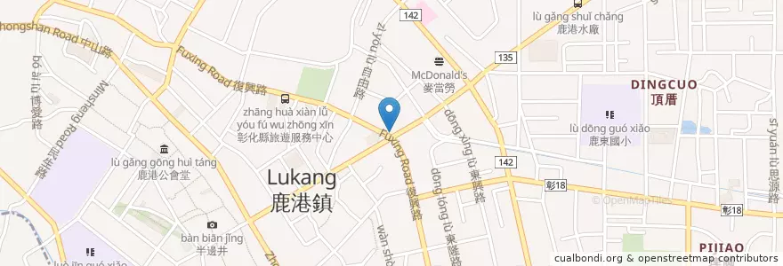 Mapa de ubicacion de 達可時尚茶飲 en Tayvan, 臺灣省, Changhua, 鹿港鎮.