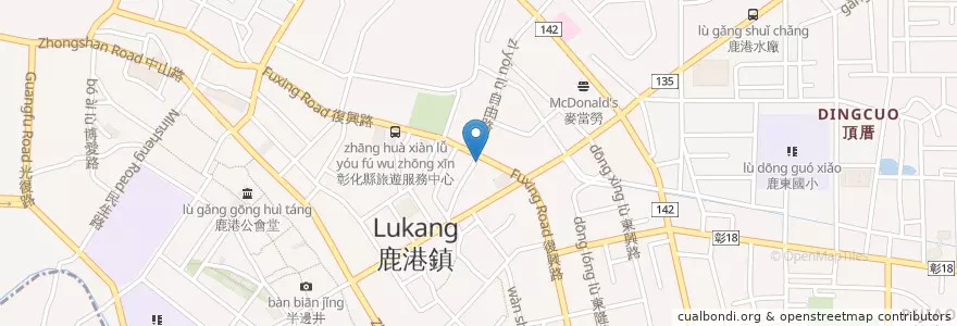 Mapa de ubicacion de 珍豪自助餐 en 타이완, 타이완성, 장화현, 루강진.