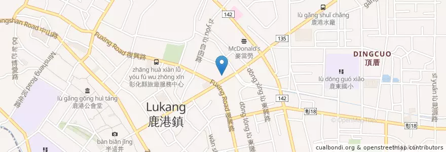 Mapa de ubicacion de 三五健康素食 en Taiwan, Taiwan Province, Changhua County, Lugang Township.