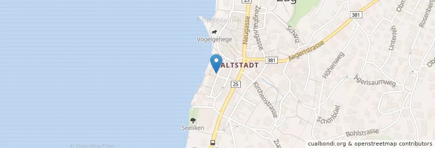 Mapa de ubicacion de Altstadthalle en Svizzera, Zugo, Zugo.