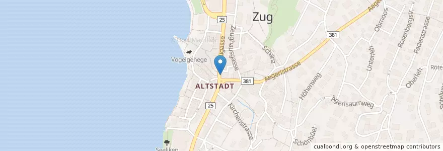 Mapa de ubicacion de Zytclub en Schweiz/Suisse/Svizzera/Svizra, Zug, Zug.