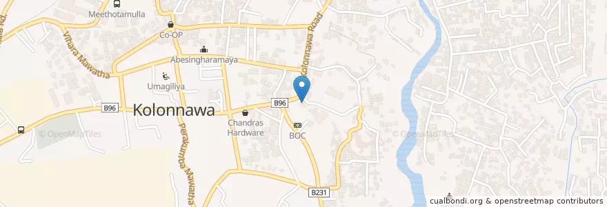 Mapa de ubicacion de Peoples Bank en سری‌لانکا, බස්නාහිර පළාත, කොළඹ දිස්ත්‍රික්කය.