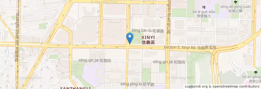 Mapa de ubicacion de 信義廣場(台北101) en Taïwan, Nouveau Taipei, Taipei, District De Xinyi.