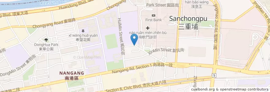 Mapa de ubicacion de Nangang Elementary School en Taiwan, New Taipei, Taipei, Nangang District.