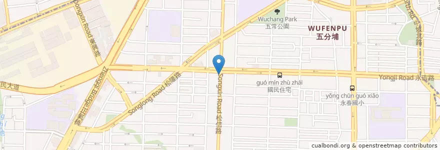 Mapa de ubicacion de 永吉松信路口 en Taiwan, 新北市, Taipé, 信義區.