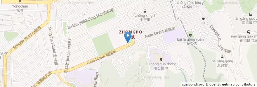 Mapa de ubicacion de 福德公園 en تایوان, 新北市, تایپه, 信義區.