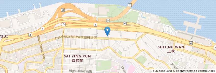 Mapa de ubicacion de 中國銀行 BOC en الصين, غوانغدونغ, هونغ كونغ, جزيرة هونغ كونغ, الأقاليم الجديدة, 中西區 Central And Western District.