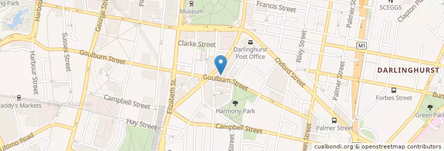 Mapa de ubicacion de Harpoon Harry en Australie, Nouvelle Galles Du Sud, Council Of The City Of Sydney, Sydney.