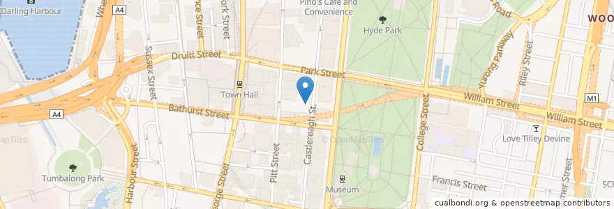Mapa de ubicacion de St. George's Presbyterian Church en Australie, Nouvelle Galles Du Sud, Council Of The City Of Sydney, Sydney.