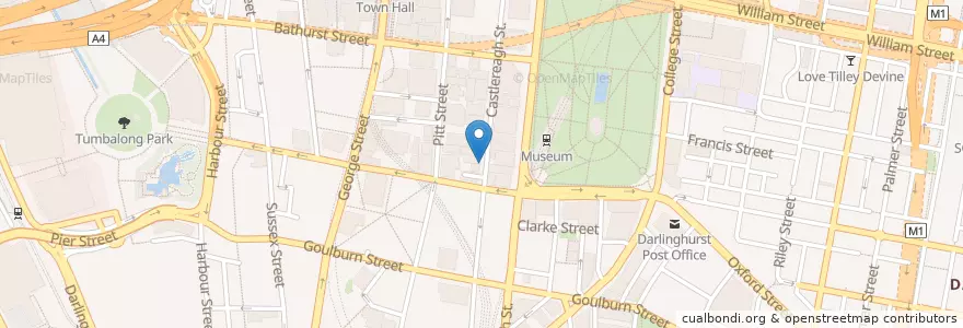 Mapa de ubicacion de Strattons Hotel en Australia, New South Wales, Council Of The City Of Sydney, Sydney.