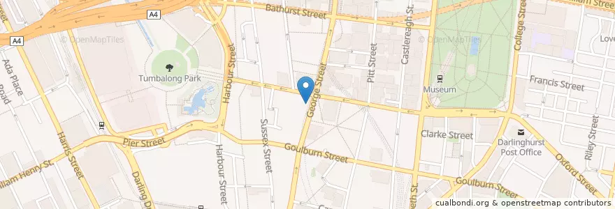 Mapa de ubicacion de Cheers Bar en Australia, New South Wales, Council Of The City Of Sydney, Sydney.