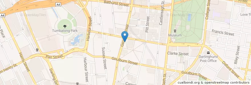Mapa de ubicacion de BOQ en Australië, Nieuw-Zuid-Wales, Council Of The City Of Sydney, Sydney.