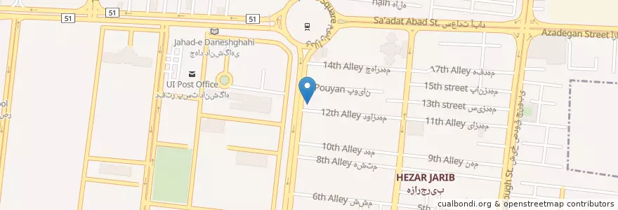 Mapa de ubicacion de بانک تجارت en イラン, エスファハーン, شهرستان اصفهان, بخش مرکزی شهرستان اصفهان, اصفهان.