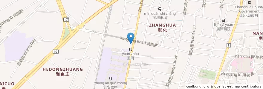 Mapa de ubicacion de 三商巧福 en 타이완, 타이완성, 장화현, 장화 시.