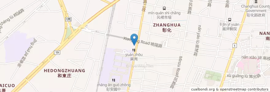 Mapa de ubicacion de 拿坡里 en Taiwan, Provincia Di Taiwan, Contea Di Changhua, Changhua.