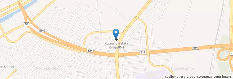 Mapa de ubicacion de 港南台歯科 en Japan, 千葉県, 木更津市.
