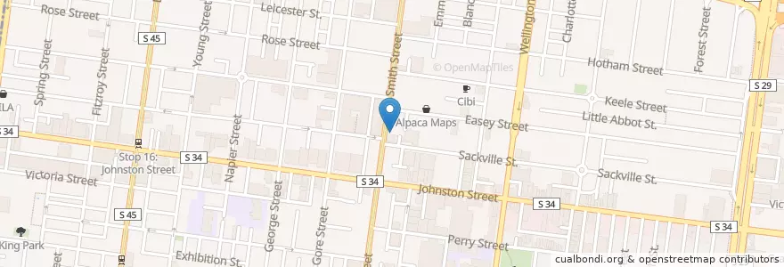 Mapa de ubicacion de Egglab en Austrália, Victoria, City Of Yarra.