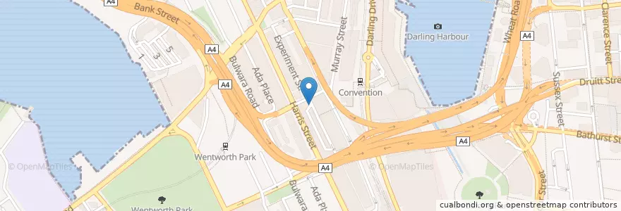 Mapa de ubicacion de Harris Street en Avustralya, New South Wales, Council Of The City Of Sydney, Sydney.
