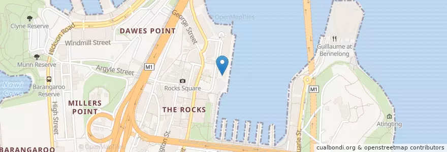Mapa de ubicacion de Cruise Bar en Australia, New South Wales, Council Of The City Of Sydney, Sydney.