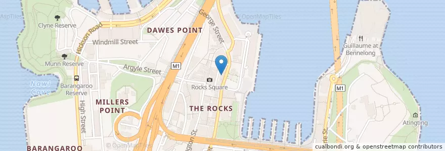 Mapa de ubicacion de Observer Hotel en Australia, Nueva Gales Del Sur, Council Of The City Of Sydney, Sydney.