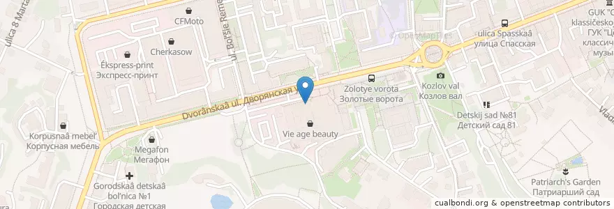 Mapa de ubicacion de ZZZED en روسيا, Центральный Федеральный Округ, فلاديمير أوبلاست, Городской Округ Владимир.