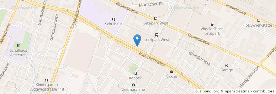 Mapa de ubicacion de Ruenthai 2 Take Away en Schweiz, Zürich, Bezirk Zürich, Zürich.