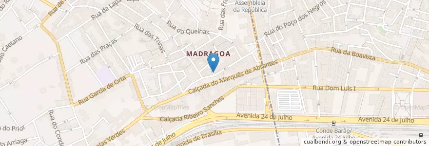 Mapa de ubicacion de Taberna Ideal en ポルトガル, Área Metropolitana De Lisboa, Lisboa, Grande Lisboa, リスボン, Estrela.