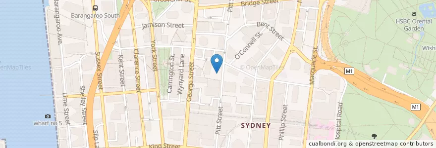 Mapa de ubicacion de Jamie's Italian en Australië, Nieuw-Zuid-Wales, Council Of The City Of Sydney, Sydney.