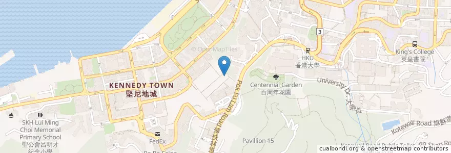 Mapa de ubicacion de 魯班先師廟 Lo Pan Temple en China, Cantão, Hong Kong, Ilha De Hong Kong, Novos Territórios, 中西區 Central And Western District.
