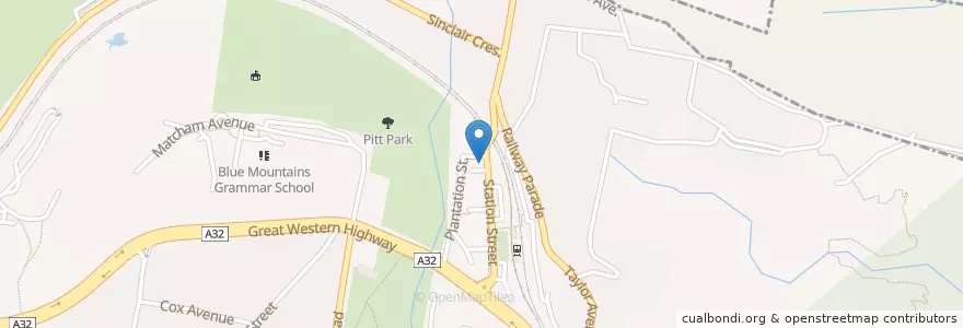 Mapa de ubicacion de TerryWhite Chemmart en Austrália, Nova Gales Do Sul, Sydney, Blue Mountains City Council.